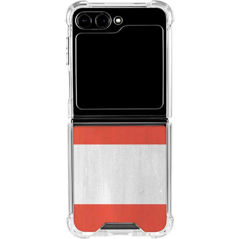 Peru Flag Distressed Galaxy Z Flip5 5G Clear Case